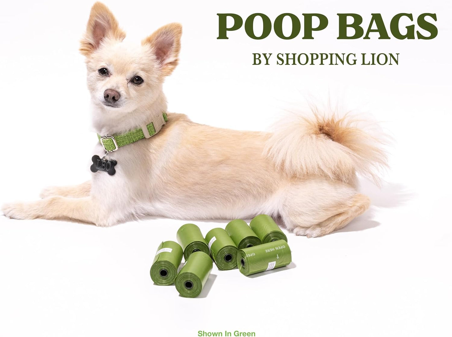 20 Dog Poop Bags with Dispenser and Leash Clip, Guaranteed Leak-Proof, Extra Thick and Strong Poop Bags for Dogs, Pet Waste Bags Made with EPI Technology