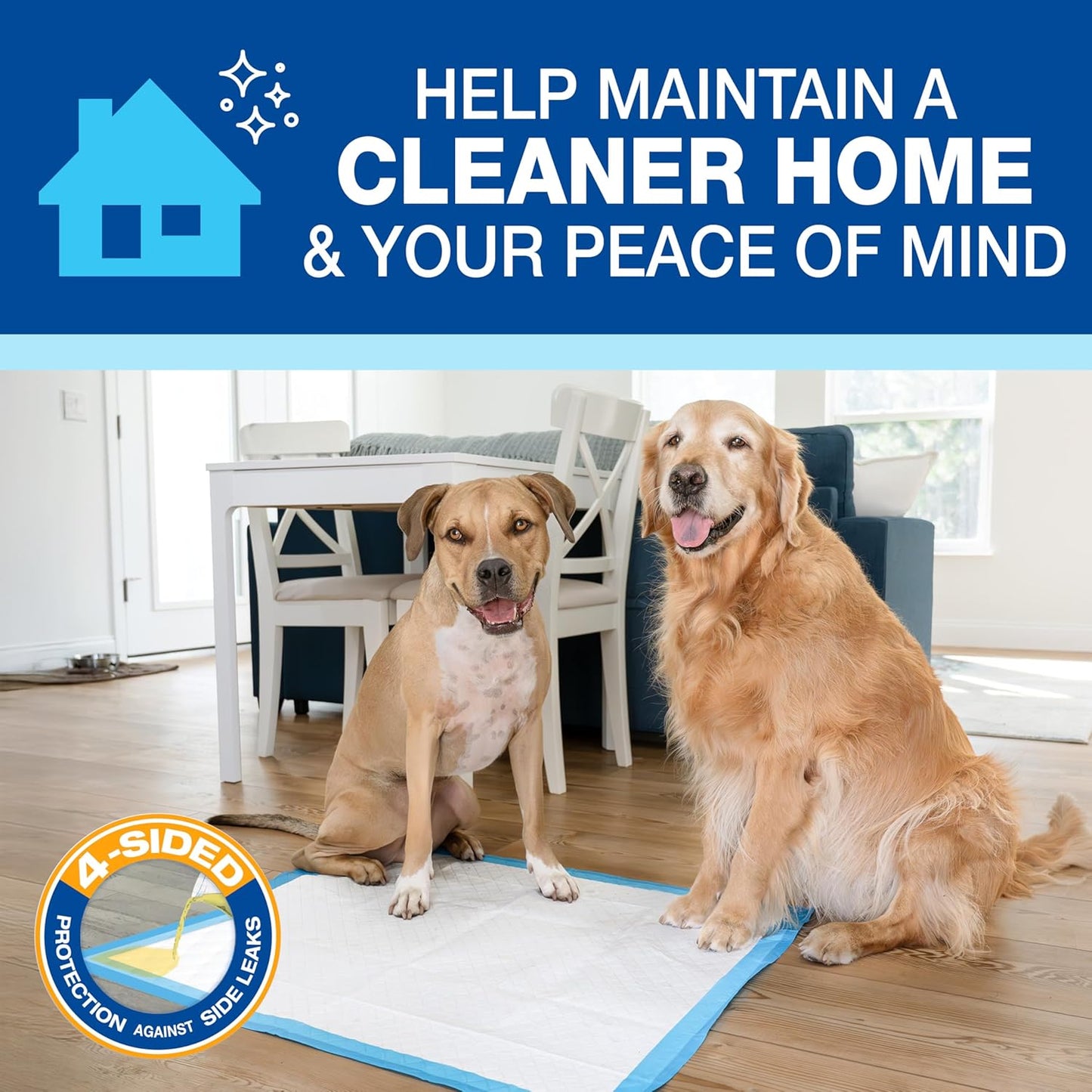Wee-Wee Superior Performance Gigantic Dog Pee Pads, 18 Count | Puppy & Dog Potty Training Pads, All Day Floor Protection, Housebreaking Pet Supplies, Leak-Proof Puppy Pads, 27.5" X 44"