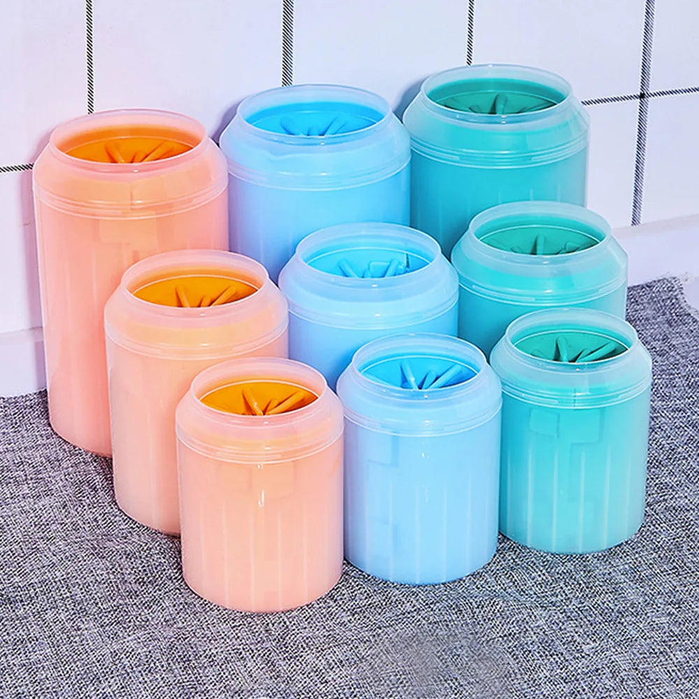 Paw Plunger Soft Silicone Pet Paw Cleaner - Portable Foot Cleaning Cup for Cats and Dogs, Available in Three Sizes