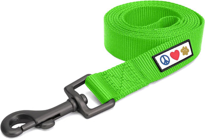 Custom Embroidered 6 Ft Green Nylon Dog Leash for Small Breeds - XS/S with Name and Phone Number