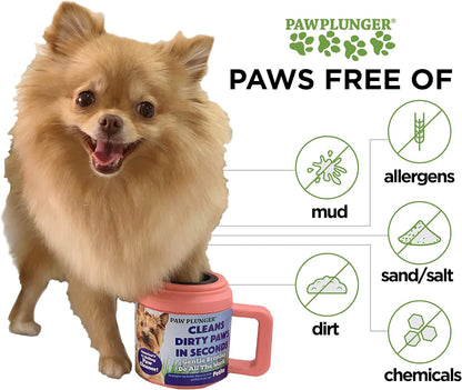 Paw Plunger Portable Dog Paw Cleaner - Essential Washer for Medium Dogs - Black