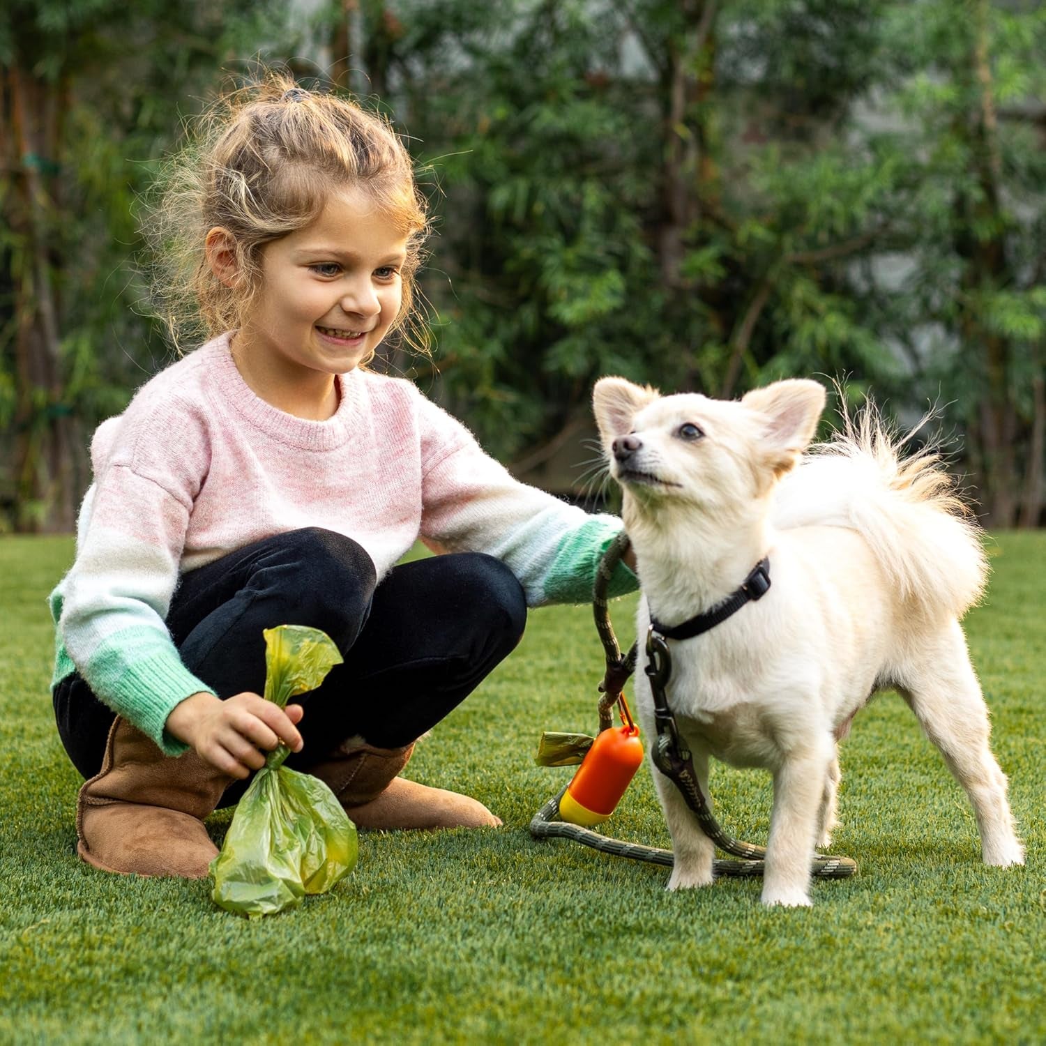 20 Dog Poop Bags with Dispenser and Leash Clip, Guaranteed Leak-Proof, Extra Thick and Strong Poop Bags for Dogs, Pet Waste Bags Made with EPI Technology
