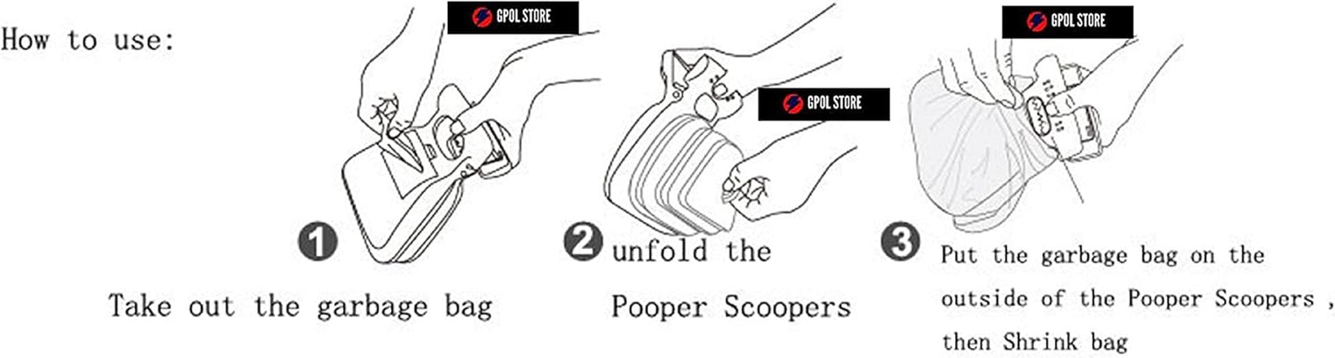 Dog Pet Travel Foldable Pooper Scooper Poop Scoop Clean Pick up Cleaner with Waste Decomposable Bag Dispenser and Dog Leash Clip (Large, Yellow)