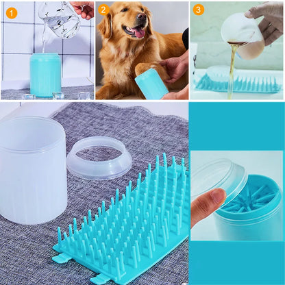 Paw Plunger Soft Silicone Pet Paw Cleaner - Portable Foot Cleaning Cup for Cats and Dogs, Available in Three Sizes