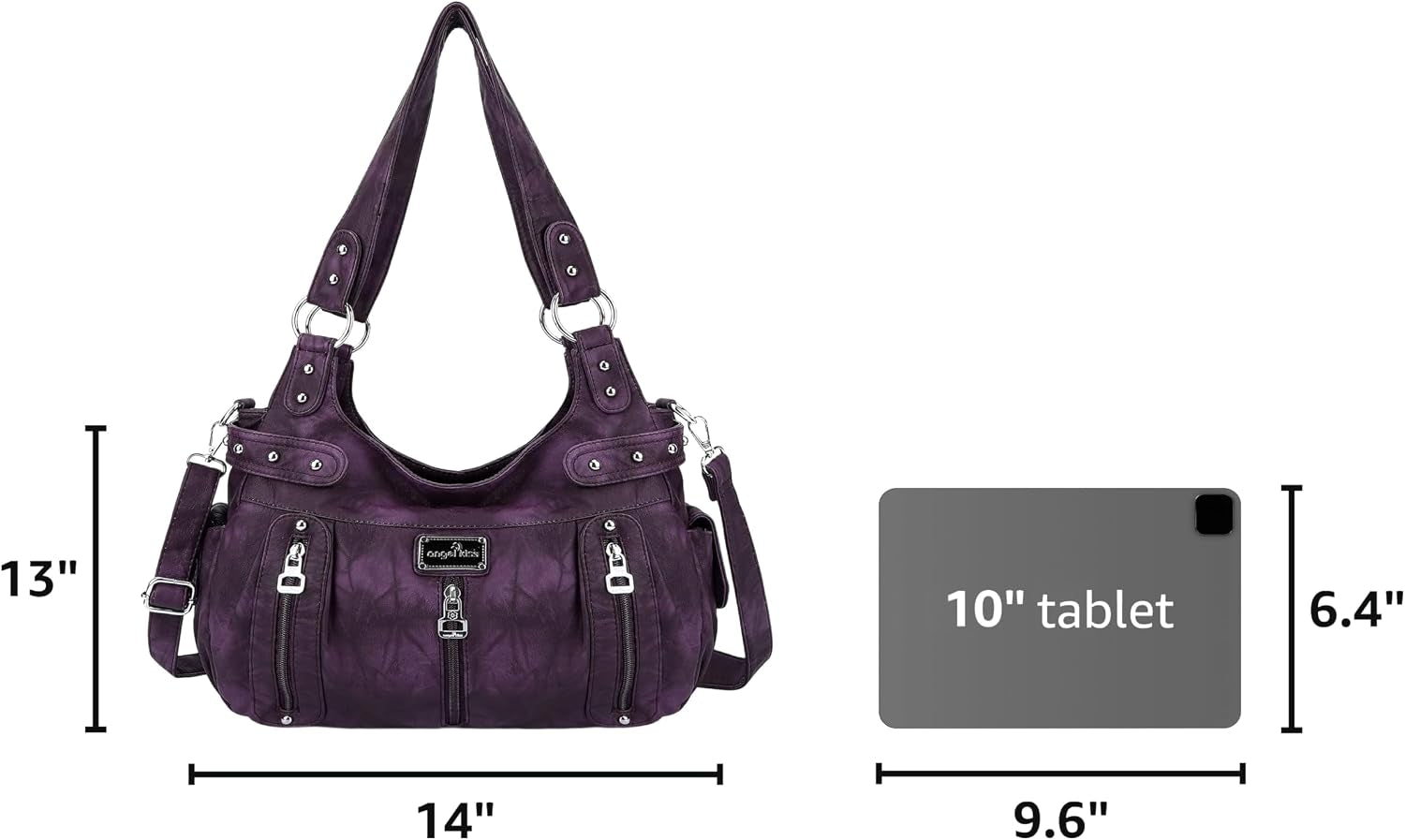 Large Purses and Handbags for Women Washed Faux Leather Crossbody Hobo Satchel Shoulder Handbag Tote Purse