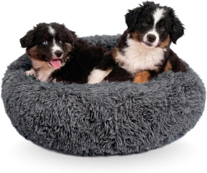 Large Dog Bed, Calming Orthopedic Pet Bedding for Anxiety Relief, Joint Support & Comfort, Washable Dog Furniture, M 45Lbs, Dark Grey