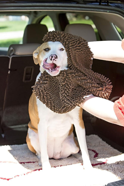 Soggy Doggy Super Shammy Absorbent Dog Towel, Chocolate, 31X14 | Hand-Pocket Design; Noodle-Texture Chenille; Gentle on Paws & Skin; for Bath Time, Beach, Muddy Walks; Quick-Dry