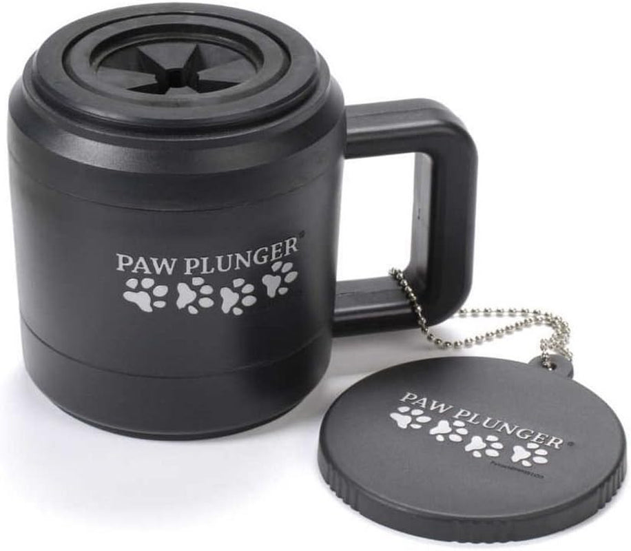 Paw Plunger Portable Dog Paw Cleaner - Essential Washer for Medium Dogs - Black